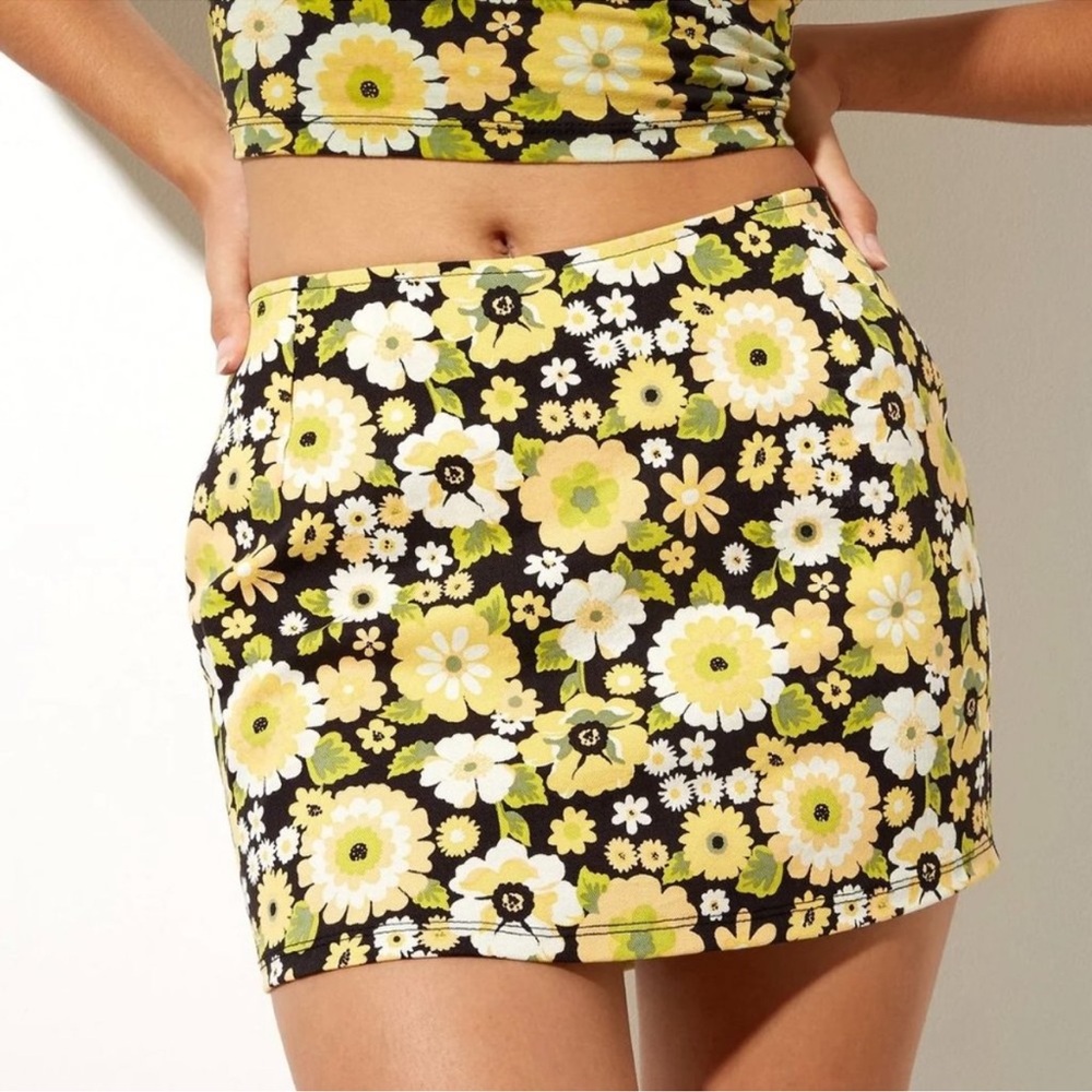 Motel Rocks Ima Ditsy Floral Mini Skirt